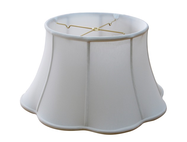 Out Scallop floor lamp shade--EBSC--Off White