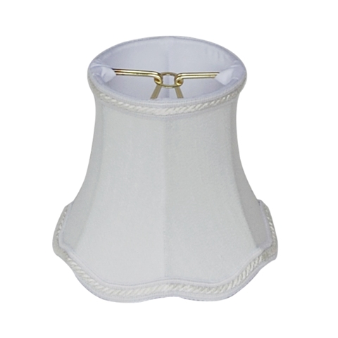 Scallops Bell (Braided Trim) --Candelabra Clip --ES/C--Off White