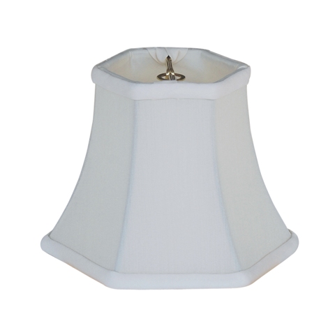 Hexagon Bell--Candelabra Clip--HB/C--Off White