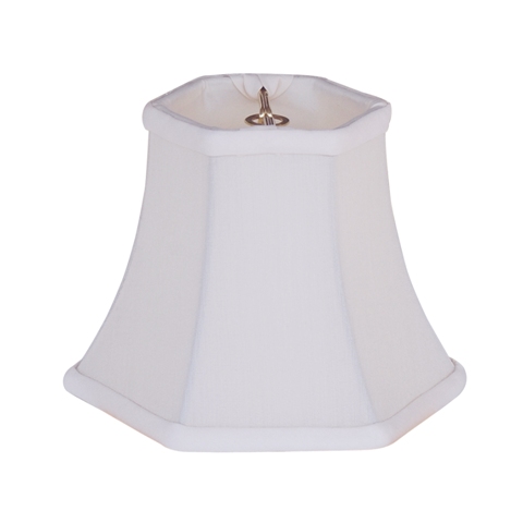 Hexagon Bell --Candelabra Clip--HB/C--White - Click Image to Close