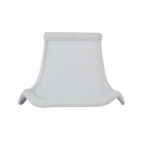 Rectangle Pagoda--Candelabra Clip--P/C--Off White - Click Image to Close