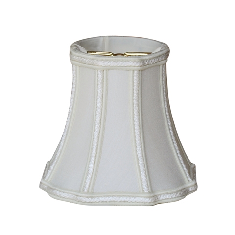 Fancy Octagon-Candelabra clip--QS/C--Egg Shell - Click Image to Close