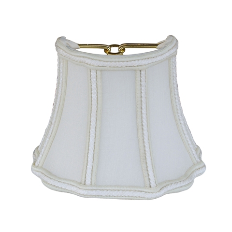 Half Fancy Octagon Sconce Shade--QSH/C--Egg Shell - Click Image to Close