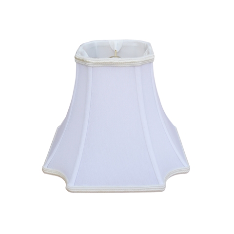 Cut Corner Square Bell--Anna Rayon--HW--White - Click Image to Close