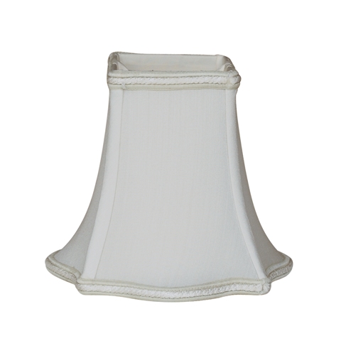 Fancy Bottom Bell Square-Candelabra--S/C--Egg Shell - Click Image to Close