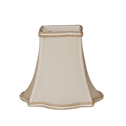 Fancy Bottom Bell Square-Candelabra--S/C--Sand - Click Image to Close