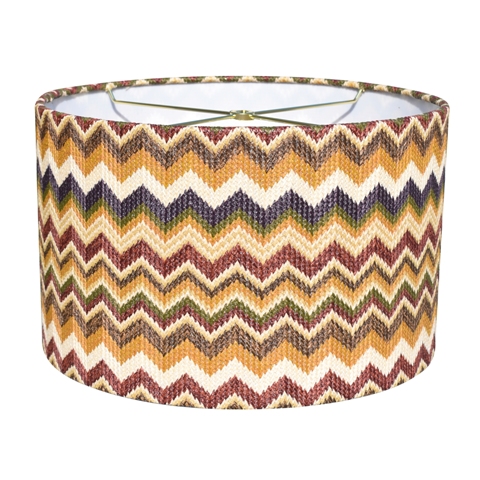 Drum Zigzag Shade--YDE--Coffee - Click Image to Close